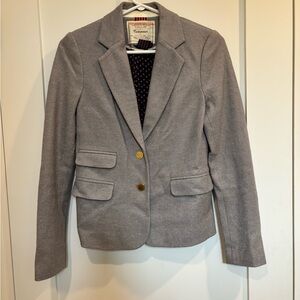 Anthropologie Cartonnier Gray Women's Two-Button Tailored Blazer